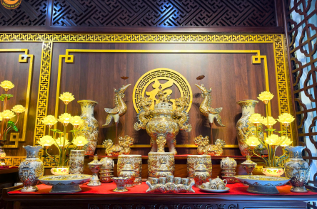 Bộ Đồ Thờ Cúng Bát Tràng Cao Cấp, Đẹp Trang Nghiêm, Chuẩn Không Gian Thờ